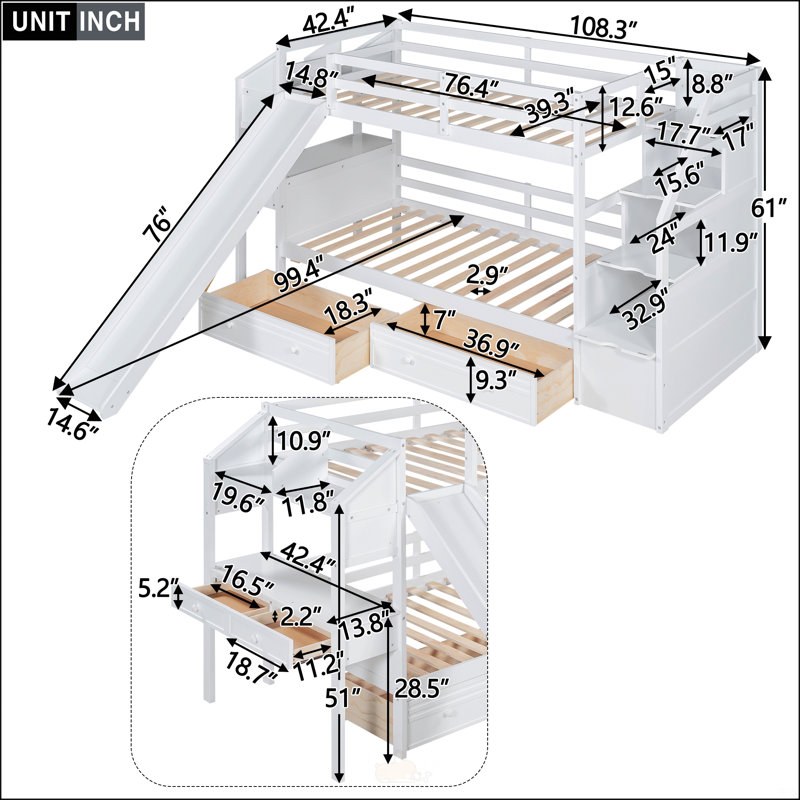 Bunk Bed With Storage Staircase