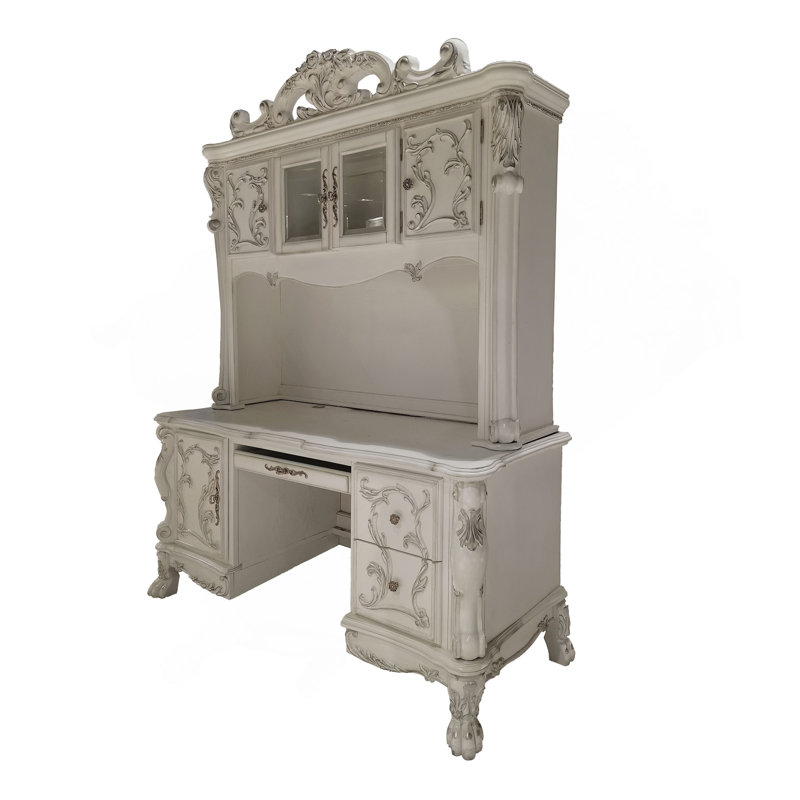 Bureau d'ordinateur et huche Bone