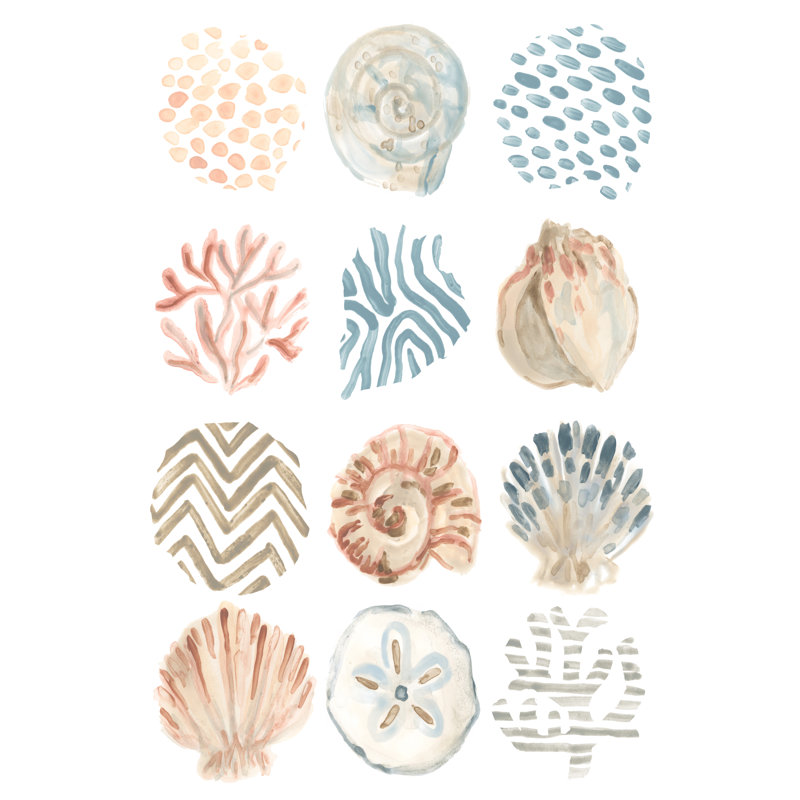 " Ocean Patterns II " by June Erica Vess, 18" H x 12" W x 1.25" D
