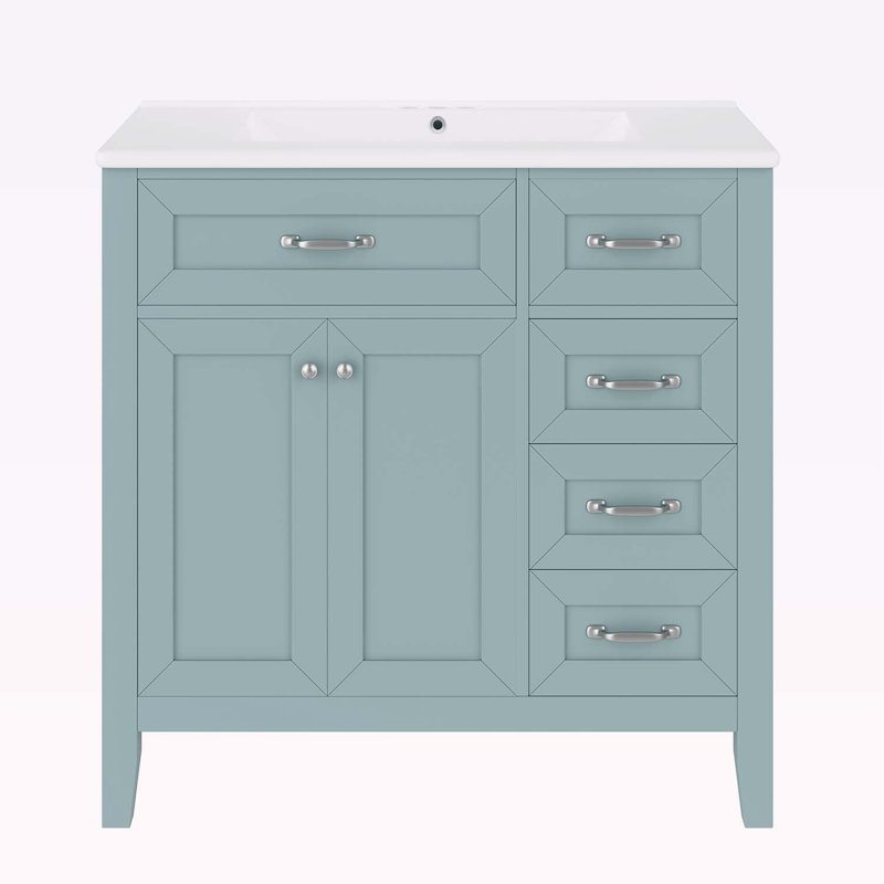 Meuble-lavabo 36 po avec lavabo, Vert