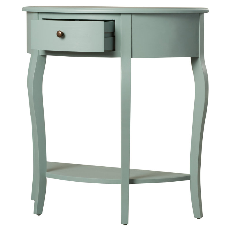 Console en bois massif 32,7 po Sadie, Gris turquoise