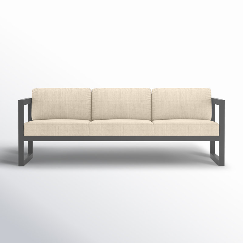 Avion 3 Piece Sofa Loveseat Set, Canvas Flax Sunbrella® Canvas, Slate