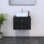 Meuble-lavabo noir 23,6 po Borneo-420680767