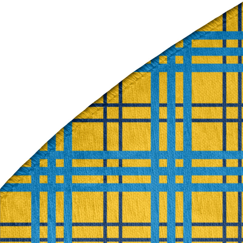 Plaid Indoor Rug, Round 5'