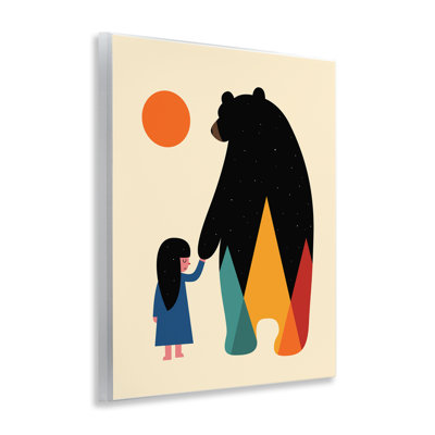 Ours et fille, art mural par Andy Westface