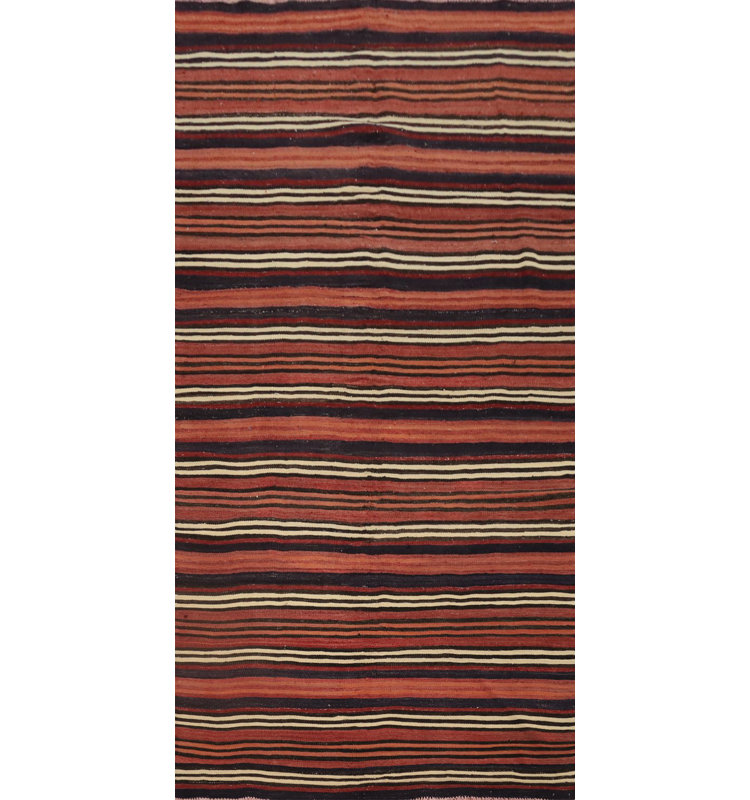 Tapis rayé kilim 5 x 11 pour espaces de vie audacieux et vibrants