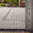 UV-resistant Geometric Gray/White Indoor/Outdoor Area Rug-864309006