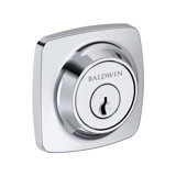 Soft Square Deadbolt Patio Deadbolt in Lifetime (PVD) Polished Brass