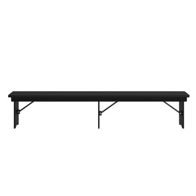 Aleksandra 8' x 12" Commercial Grade Rustic Solid Pine 3 Leg Folding Bench by Flash Furniture