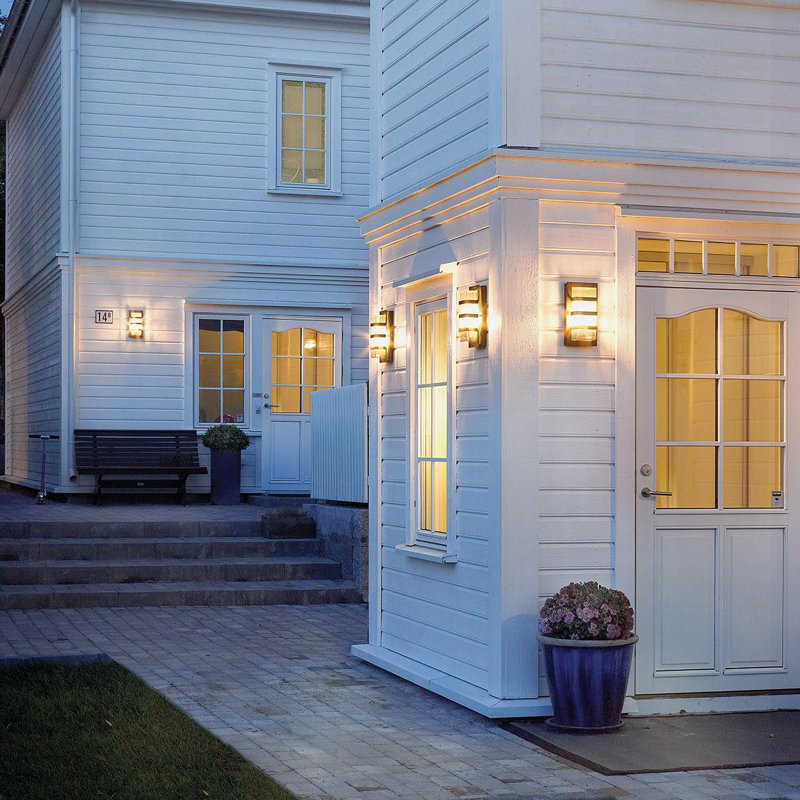 Outdoor Bulkhead Light, 60W E27, Clear Black