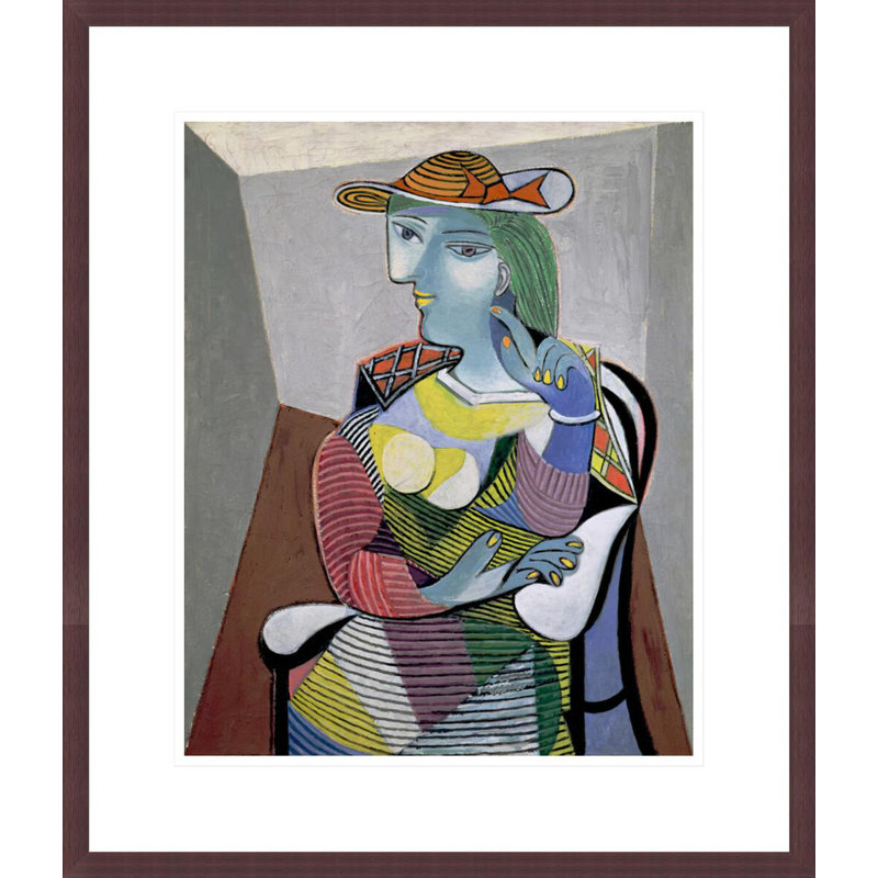 Portrait de Marie-Thérèse par Pablo Picasso, impression giclée sur cadre, H 20,72 po x l 17,75 po