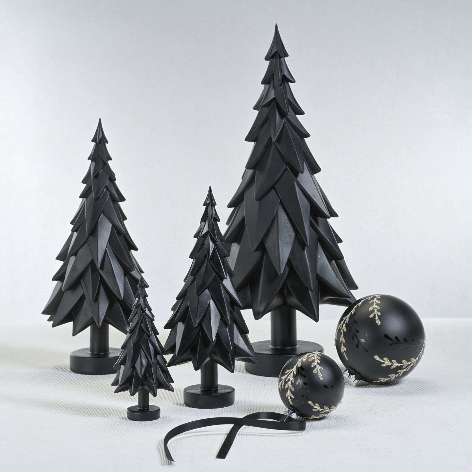 Decorative Tabletop Spruce Tree, 18.75" H x 8.5" W x 8.5" D, White