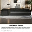 Bureau double caisson moderne gris foncé et noir avec tiroirs multiples, verrouillage par mot de passe et armoire de rangement latérale pour bureau de direction et chef de la direction-129606461