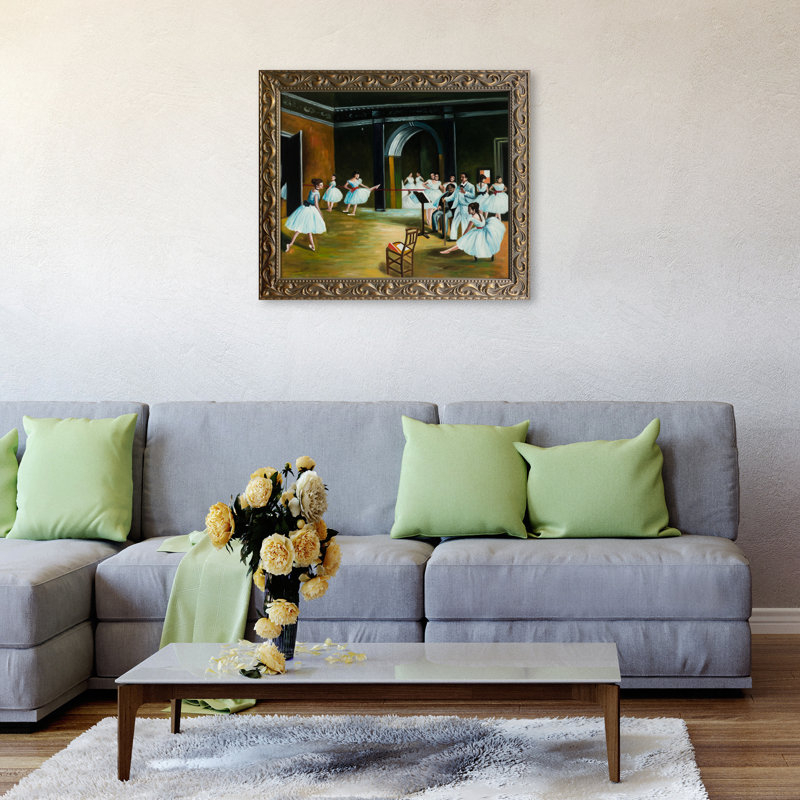 «Dance Studio at the Opera» par Edgar Degas - Reproduction d'art sur toile encadrée, H 26 po x l 30 po x P 2 po