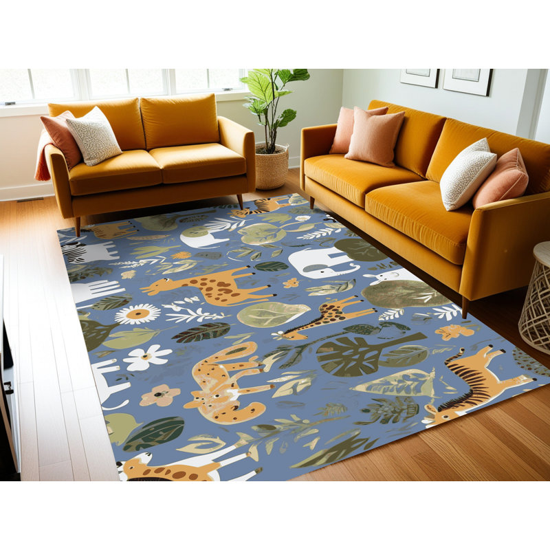 Tapis pour enfants East Urban Home, Rectangulaire 7 pi x 10 pi