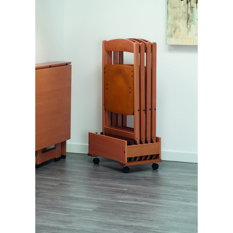 23cm H x 49cm W x 32cm D 20kg Supershuttle Chair Trolley, Walnut