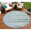 Tapis intérieur lavable rayé 8 pi