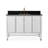 Corianne 48 Inch Freestanding White Single Sink Bathroom Vanity Set With Black Stone Top