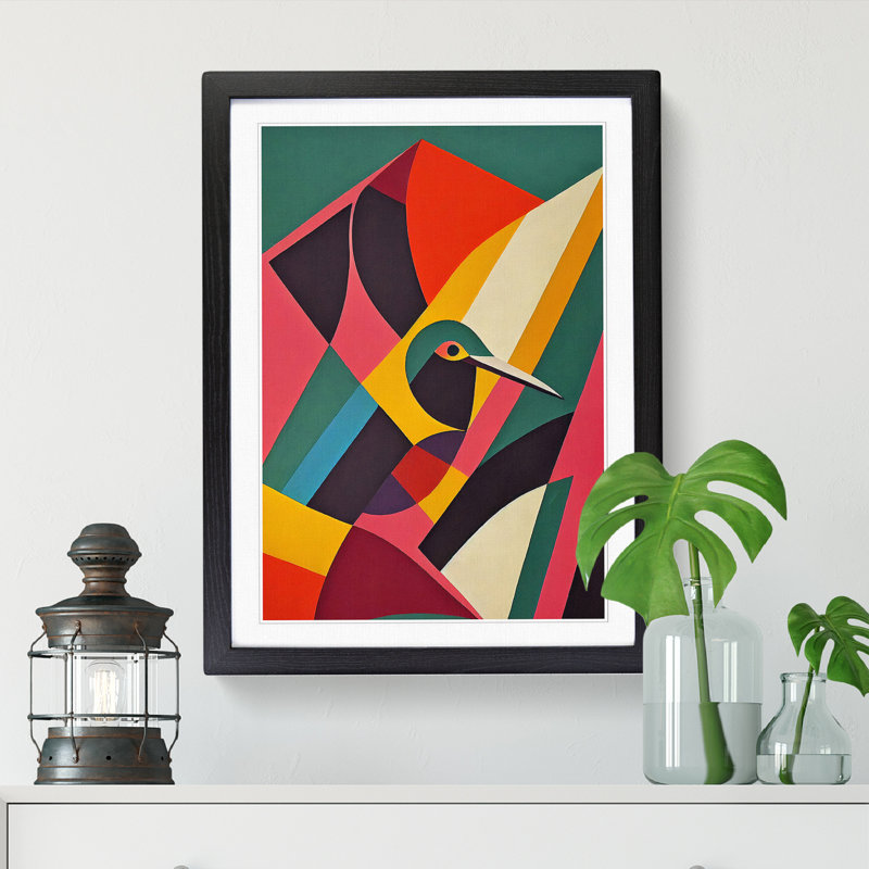 Westendorf Hummingbird Abstract Vol.1 - Picture Frame Print, 46cm H x 34cm W x 2cm D, Brown