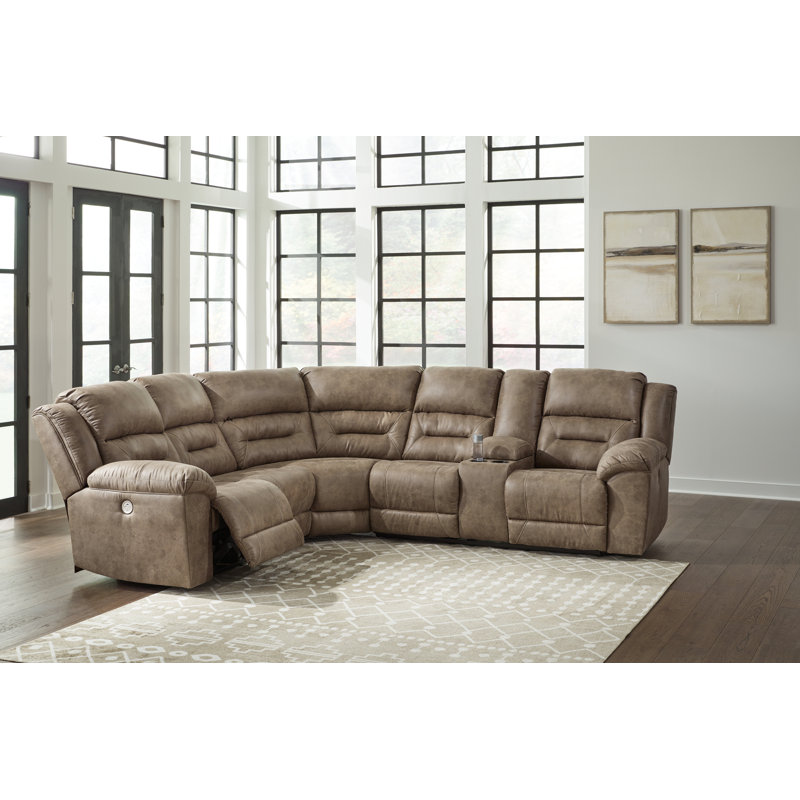 Canapé modulaire inclinable électrique 4 pièces Ravenel, Orienté à gauche (vu de face), H 43 po x l 106 po x P 93 po
