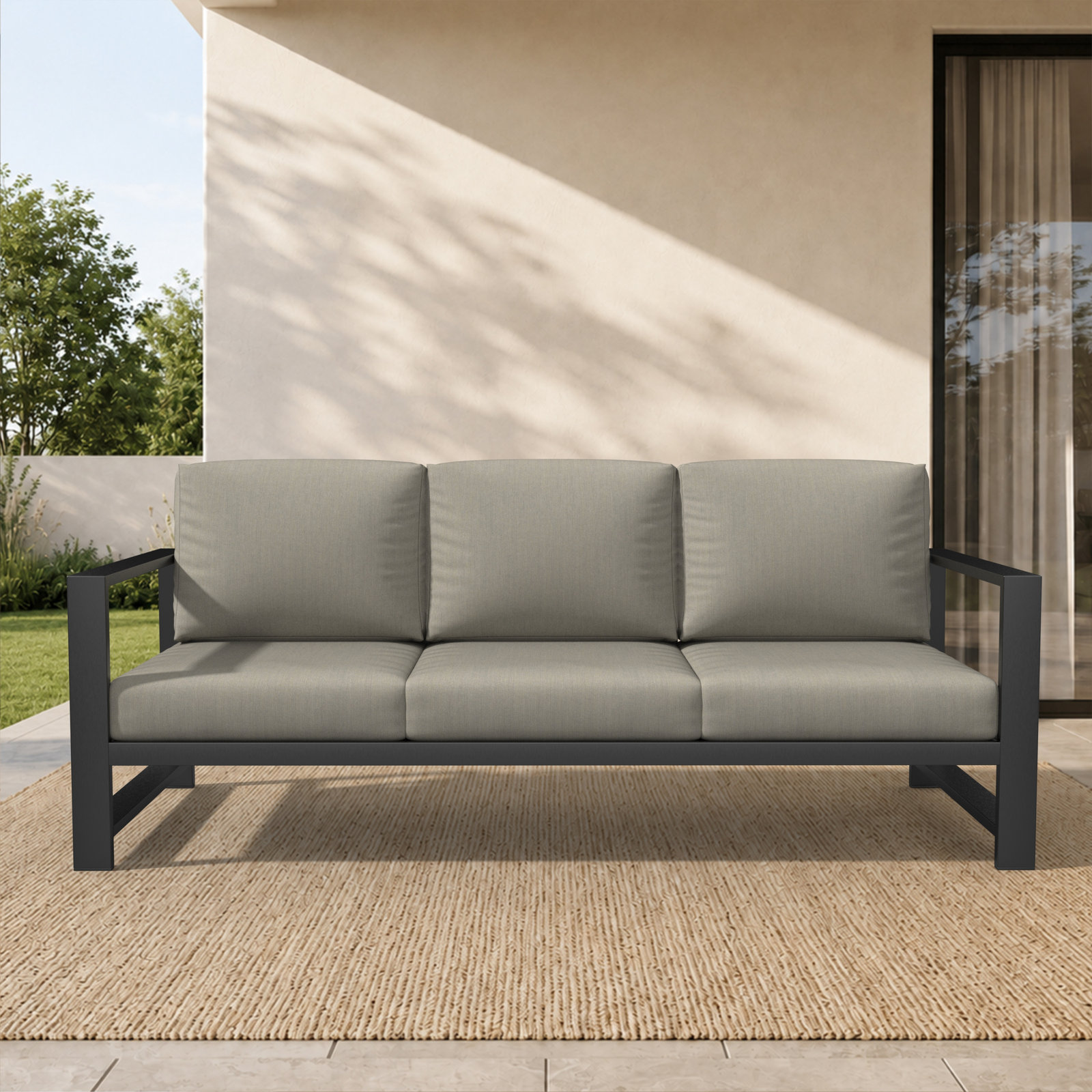 Dulcie 80" Sunbrella® Patio Sofa, Sunbrella® Spectrum Dove