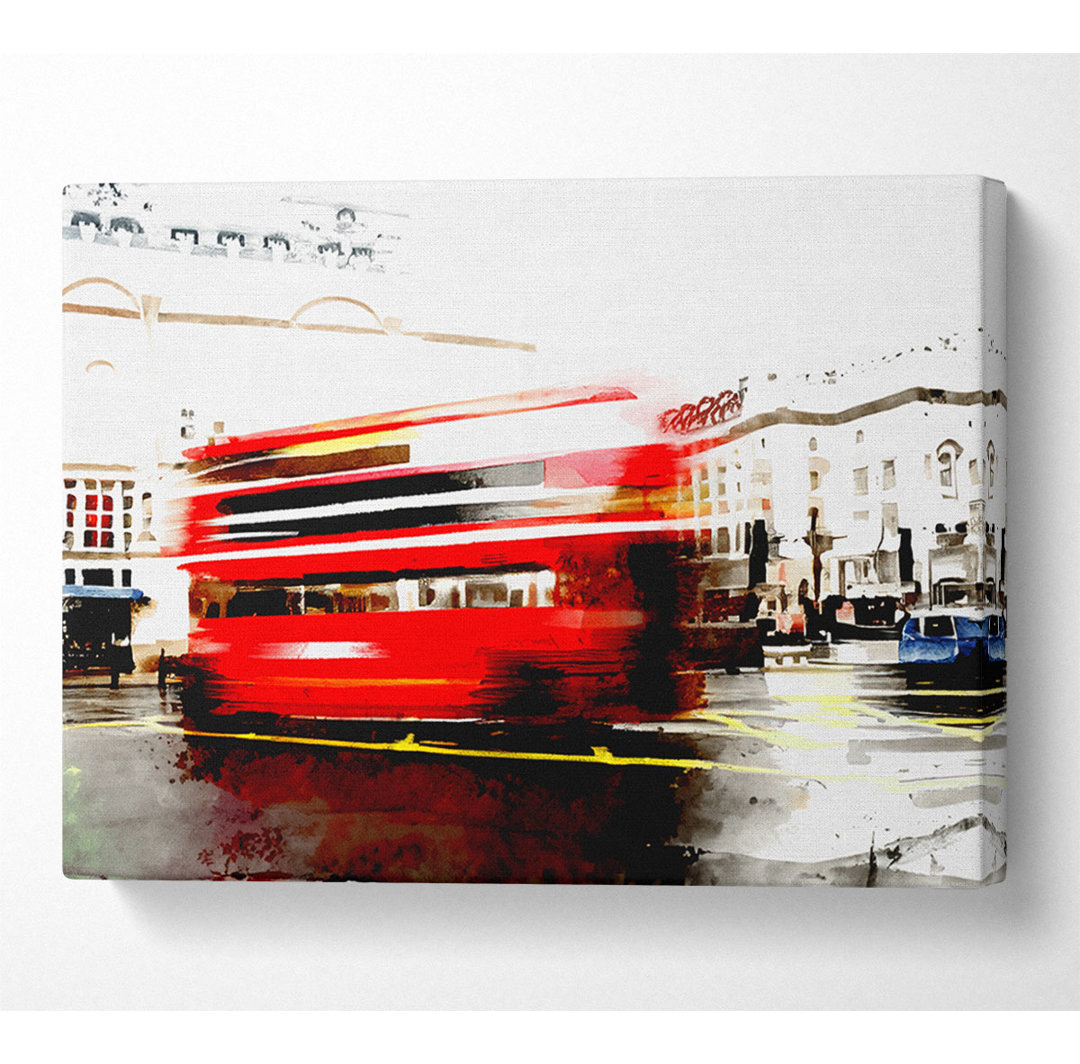 London Retro Red Bus - Druck