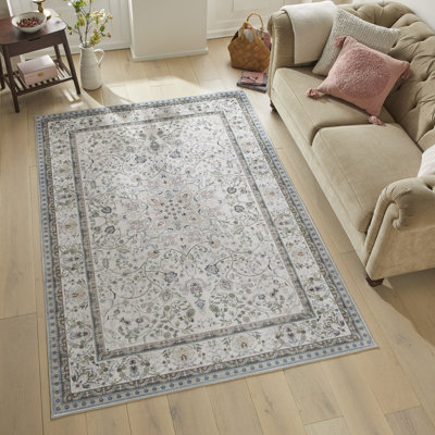 Keira Oriental Machine Printed Area Rug