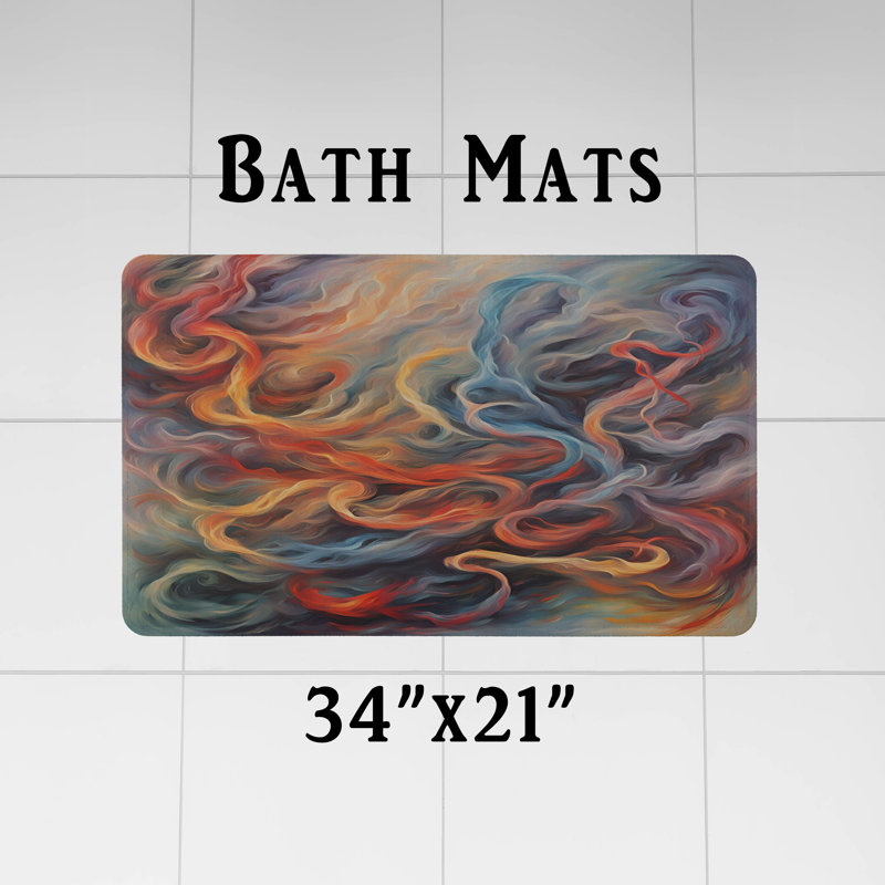 Rideau de douche abstrait Gulnanj, H 72 po x l 70 po