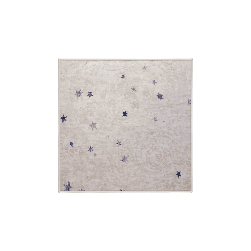 Machine Washable Beige Area Rug, Square 8'