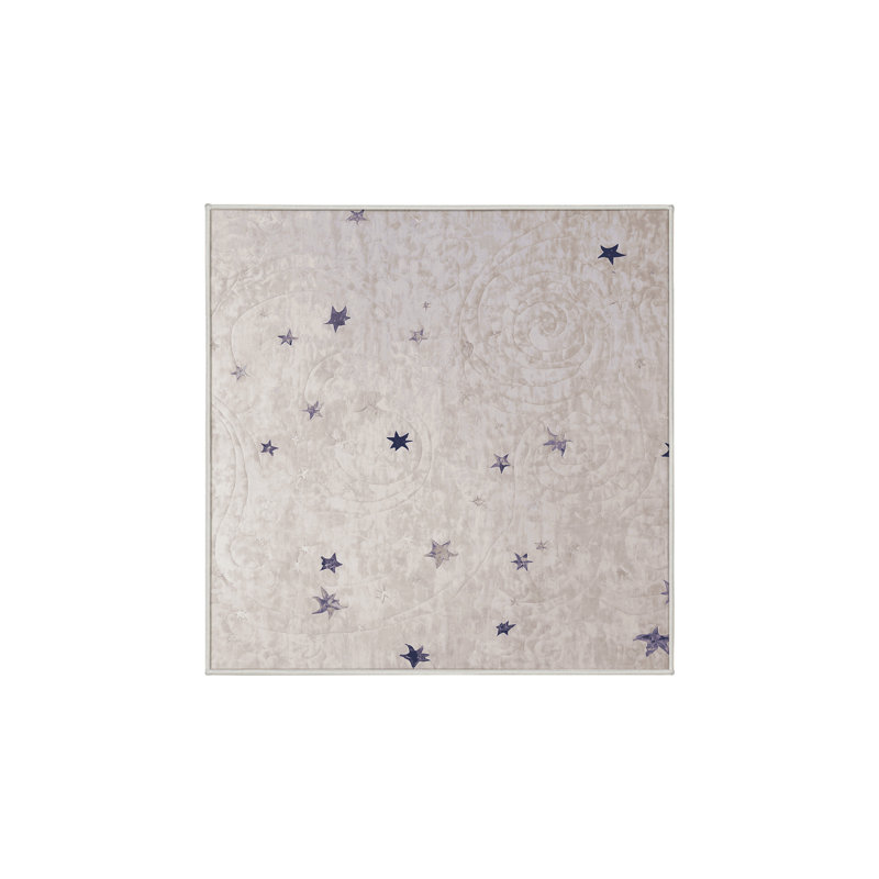 Tapis beige lavable à la machine, Carré 8 pi