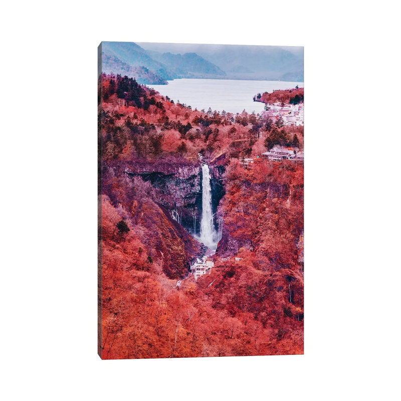"Kegon Falls" par Hobopeeba-reproduction d’art, Pas de tapis, H 40 po x l 26 po x P 1,5 po, Toile tendue