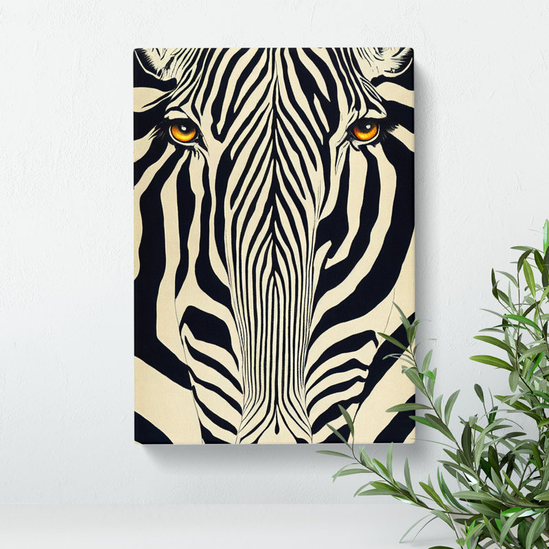 Zebra Art No.3 Abstract - Wrapped Canvas, 60cm H x 40cm W x 3cm D