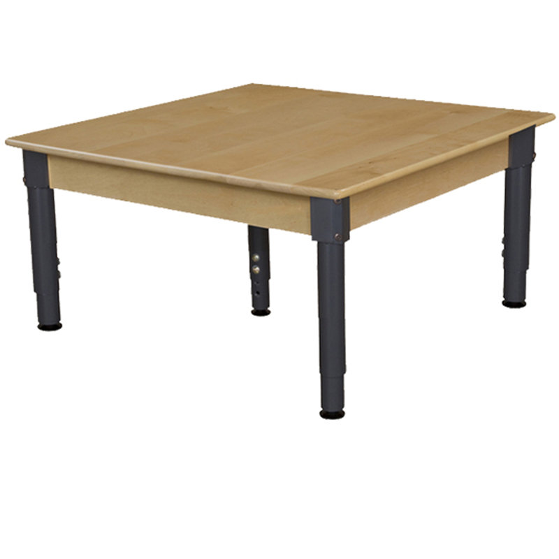 Table d'activité carrée à hauteur ajustable, L 30 po x l 30 po, 13 po à 18 po, Non