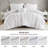 Bailey White Diamond Pucker Woven Wrinkle Resistant 4-Piece Full/Queen Comforter Set-110406109-110406104