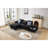 Modular 4 - Seat Linen With Hidden Drawers And Coordinated Pillows Wood Frame, Medium Soft Foam Seating, Black Gray Colors, 97 Inches Deep, 57 Wide, 34 High, 162.7 Lbs Reconfigurable Storage For-837577994