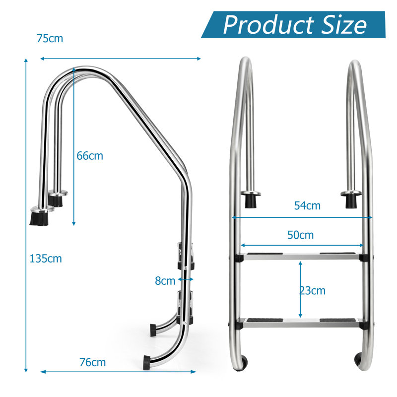 2 - Step Aluminum Lightweight Small Step Ladder