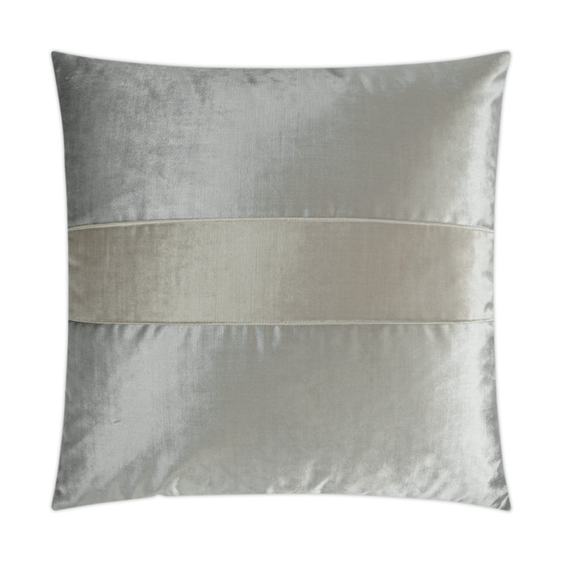 Iridescence Band Square Pillow Cover & Insert, Silver, 22"H x 22"W