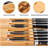 In-Drawer Knife Block,Bamboo Knife Drawer Organizer Insert