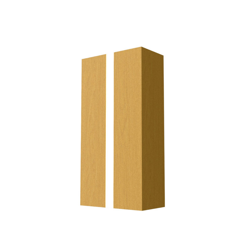 Clean Manufactured Wood Flush Mounted Sconce, Organic Gold