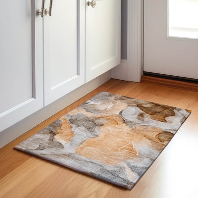 Premium Machine Washable Cerrito AMF504 Orange Rug