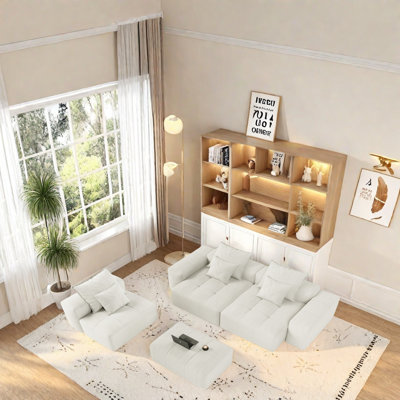 Canapé modulaire surdimensionné en chenille Boneless