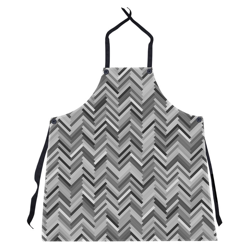 Tablier à chevrons, Noir/blanc