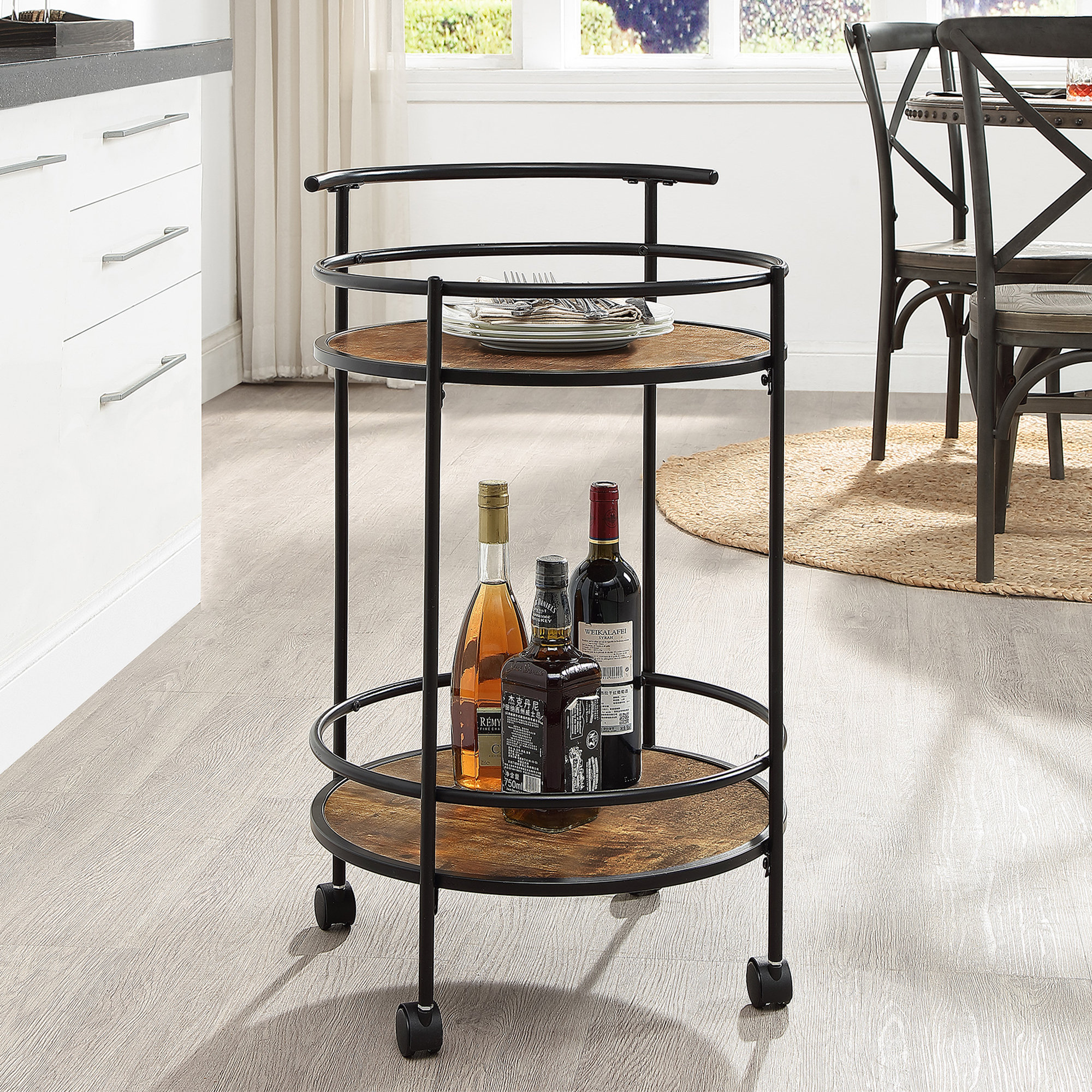 Trent Austin Design® Rayfield Metal Serving Bar Cart & Reviews | Wayfair