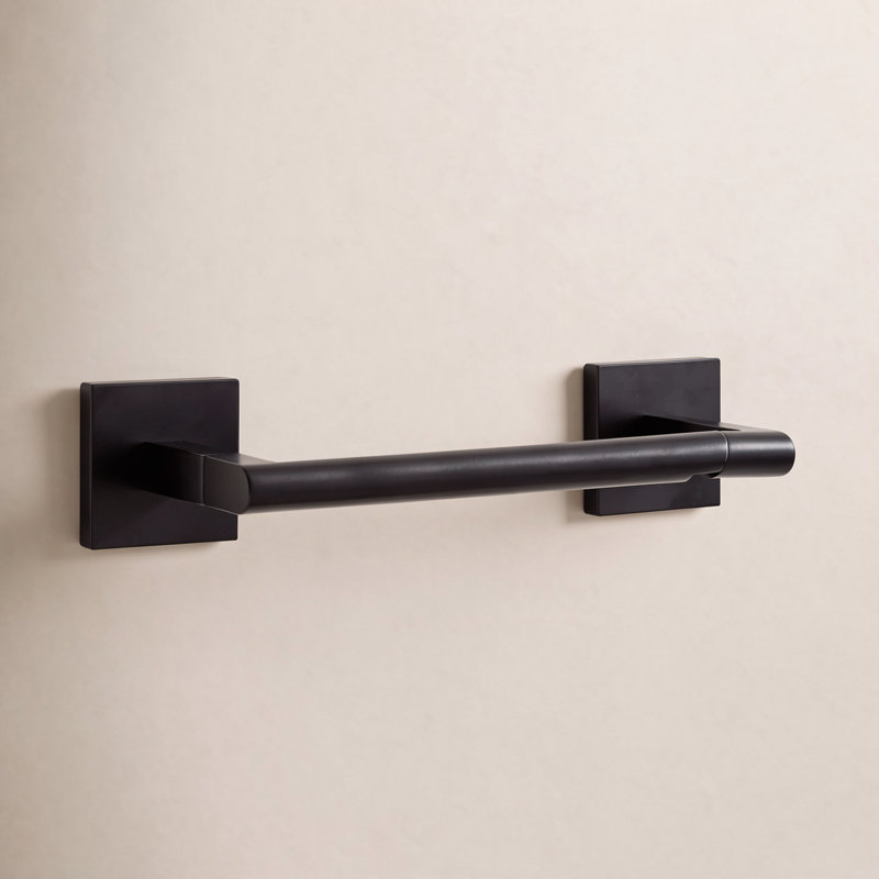 Hibiscus Wall Mounted Toilet Paper Holder, Noir mat