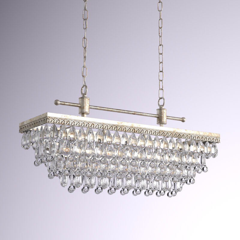 Audrick 4 - Light Kitchen Island Pendant, Antique Silver