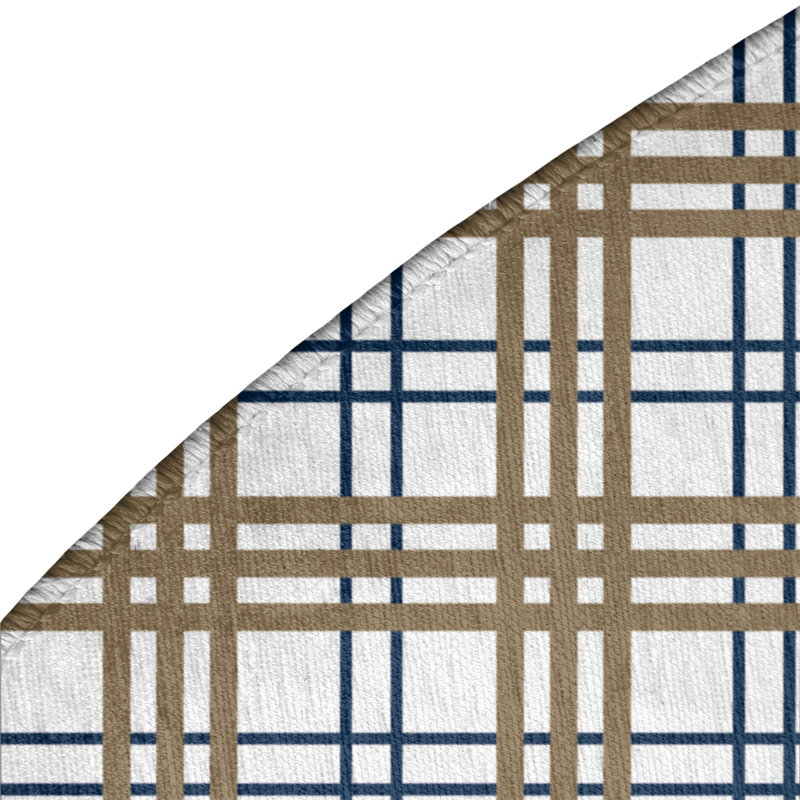 Plaid Indoor Rug, Round 5'