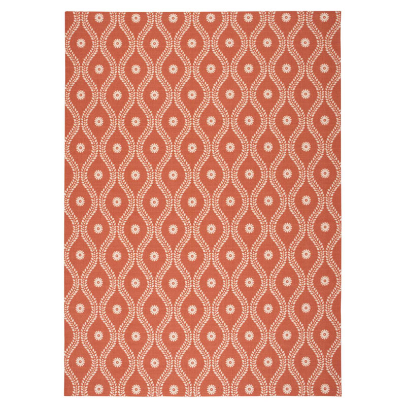 Tapis rouille moderne Dian, Rectangle 7 pi 9 po x 10 pi 10 po