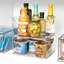 Bac de rangement ouvert en plastique recyclé avec poignées intégrées iDesign - 8 po x 10 po x 5 po, transparent