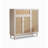 French-Style Wicker-Weave Solid Oak Shoe Cabinet-1215533208