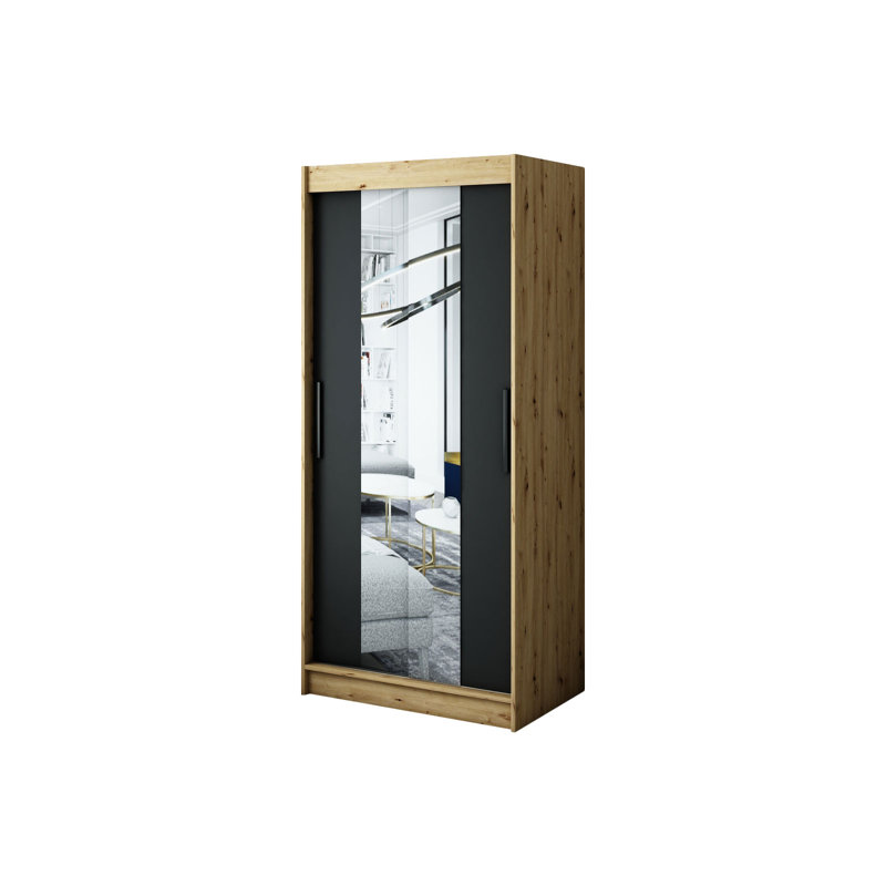 Lucasville Manufactured Wood Wardrobe, 200 H x  100 W x 62 D cm 